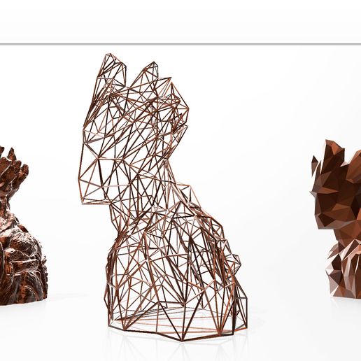 3.jpg Groot - LowPoly - Wireframe 3D Model Print