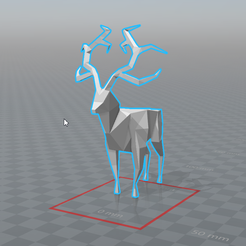 2017-07-11_17h05_38.png Free STL file Lowpoly deer・Template to download and 3D print