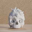 0001.png File: Reproduction of a human skull with crystals in STL digital format