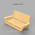 PORCH-SWING-DOUBLE-Dollhouse-Miniature.png Porch Swing (Double) Miniature Furniture for Dollhouse | Porch Swing Miniature, Dollhouse Porch Swing, Miniature Porch Swing,