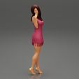 ES Fichier 3D Belle femme honteuse posant dans une robe courte Modèle d'impression 3D・Idée pour impression 3D à télécharger, 3DGeshaft