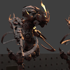 untitled.3117.png Archivo OBJ Bionic samurai low res model 3・Diseño para descargar y imprimir en 3D