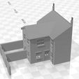 Terrace LRR 2f-we-02.jpg N Gauge Low Relief Rear Terraced House With Two Storey Extension and end walls
