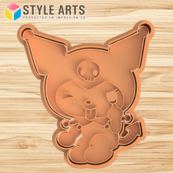 KUROMI-2.png Файл STL Kuromi - Onegai My Melody - Вырубка для печенья - Вырубка для печенья・3D модель для печати скачать