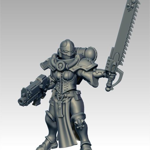 lady of war with chainsaw 3D model