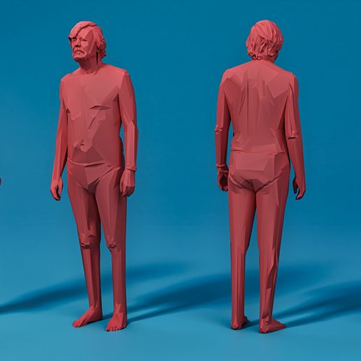 LowPolyHumans_33_Set_A_020.jpg Low Poly Humans Set A 33 models 3D printable