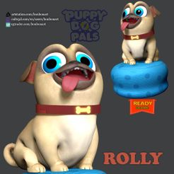 artstation.com/bonbonart cults3d.com/en/users/bonbonart o4 cgtrader.com/bonbonart OED LAH 3D file Rolly - Puppy Dog Pals・3D print object to download, bonbonart