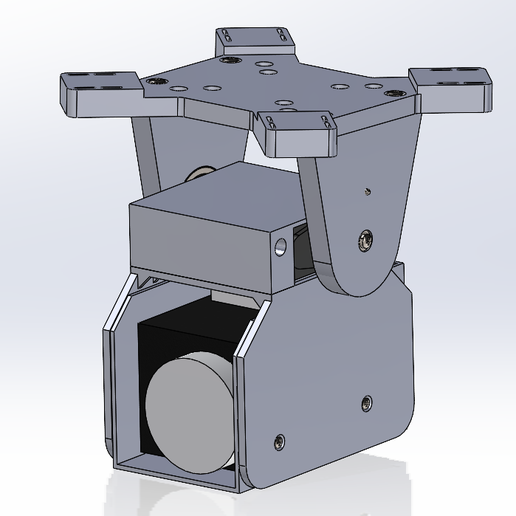 1-axis cam pitch gimbal, rotating system  "Гусь-2" / Goose-2 3D model