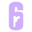 Rainbow Six logo.stl Rainbow Six Siege Keychain Logo