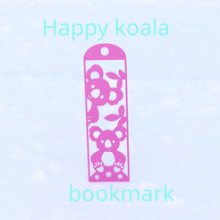 koala-bookmark-final.png Archivo STL gratis Marcapáginas del koala feliz・Objeto para impresora 3D para descargar, raimoncoding