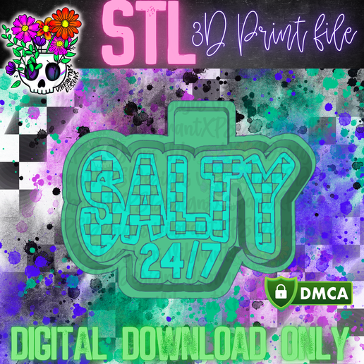 Salty 24/7 STL Freshie Housing 3D model