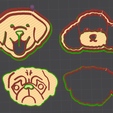 perritos.png PUG, Labrador and Puddle cookie cutters