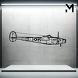 p-38l-lightning-1945.png Wall Silhouette: Airplane Set