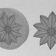 wf0.jpg Mold 10 leaves lotus leaves rosette onlay relief 3D print model