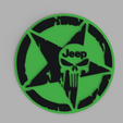 tinker.png Jeep Skull Army Logo Coaster