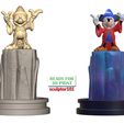 Fantasia-Mickey-Mouse-the-Sorcerer-Stone-Platform-1.jpg 3D-Datei Fanart Fantasia Mickey Mouse der Zauberer Rock und Basis・3D-Druck-Idee zum Herunterladen
