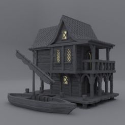 Fisher-lodge-1.jpg Fichier 3D Fisher Sea Lodge 28 MM Tabletop Terrain・Objet pour imprimante 3D à télécharger