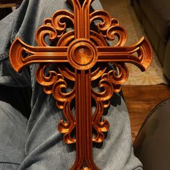 cross-with-curves-phots-LARGE.jpg STL-Datei Cross with Curves kostenlos・3D-Druck-Vorlage zum herunterladen