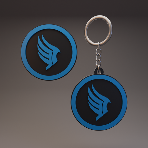 Paragon - Mass Effect - Keychain and Coin/Badge 3D model