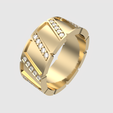 rotating_15.png Modernes geometrisches Band Ring 3D-Druck