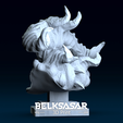 04.png Bust of Demon 3D print model