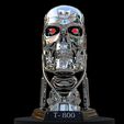 T 04.jpeg Terminator T-800 Cráneo Busto 3D Impresión Stl Modelo Diorama 3D modelo de impresión