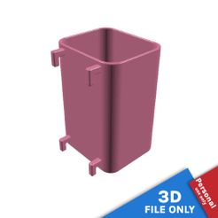 103409-dd.jpg Download STL file CONTAINER WITH 6X5.5X10CM STORAGE SPACE FOR IKEA SKADIS • Model to 3D print, Printics