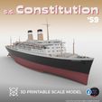 constitution-1959.jpg SS Constitution ocean liner and cruise ship, post 1959 refit version - full hull and waterline