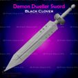 3.jpg Demon Dweller Sword From Black Clover - Fan Art 3D print model