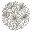 adesign-50.1.jpg Lily Medallion Bouquet Clay Roller - Debossed Texture STL for Pottery, Polymer Clay & Slab Work
