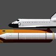 1.3.jpg Space Shuttle file STL for all 3D printer, two versions on platform and in the take-off phase lamp  scale 1/120 FDM 1/240 DLP-SLA-SLS