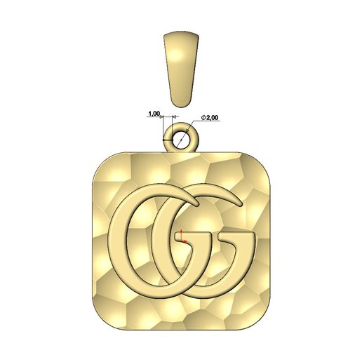 🪙 GG logo hammered coin pendant with bail 3D print model・ STL File for ...