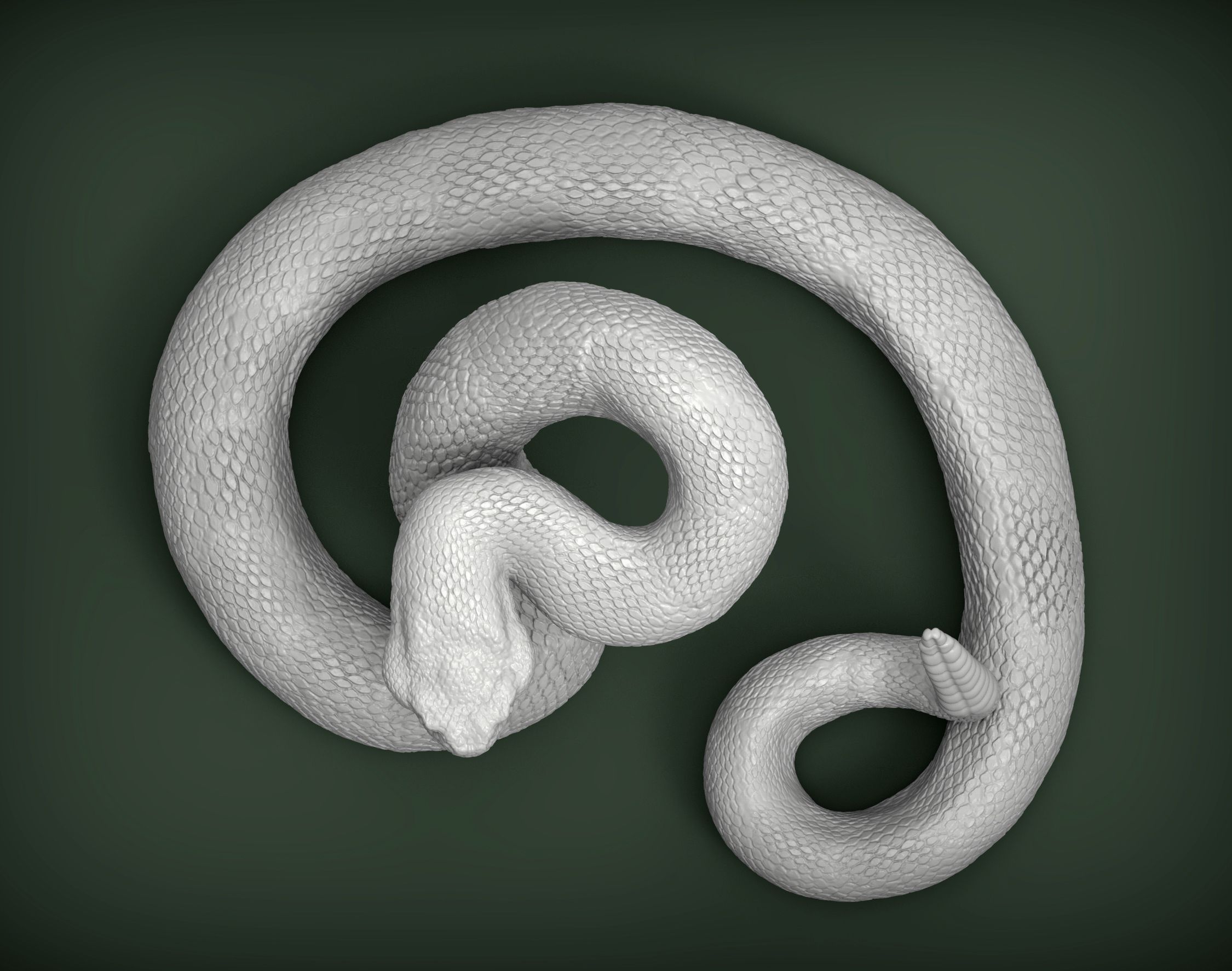 Serpent à Sonnette En Résine - Presse-papiers Original, Pièce De Décoration Occasion