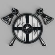 tinker.png Viking Shield and Axes Viking Logo Wall Picture
