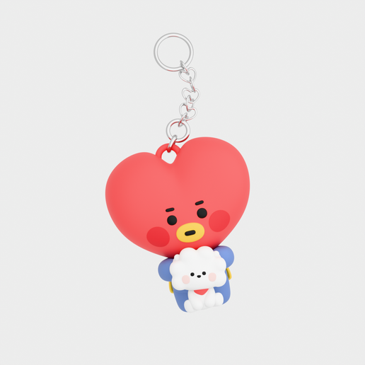 🗝️ Porta-chaves - BT21 TATA e RJ - BTS・Arquivo STL para