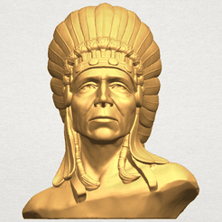 TDA0489 Red Indian 03 - Bust A01 ex500.png 3D-Datei Red Indian 03 kostenlos・Design für 3D-Drucker zum herunterladen