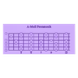 A-Moll-Pentatonik Übersicht.stl Guitar / Notes on the fretboard