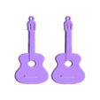Guitarras guitars.stl Musical earrings