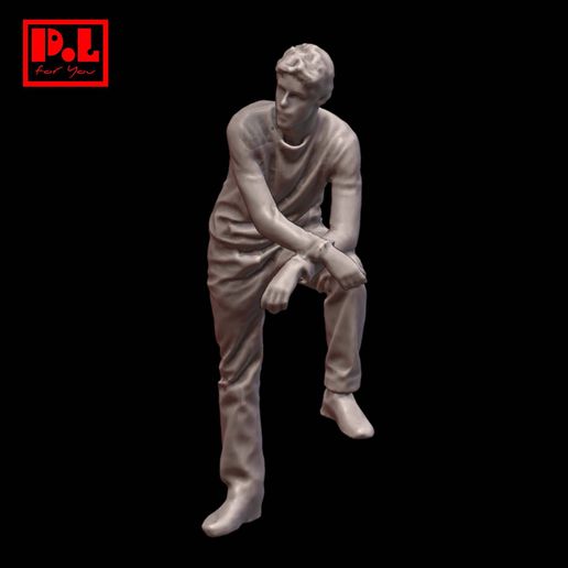 'Hanging on awaiting pose' figurine - 3D model önizlemesi