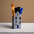 canal-house-pencil-holder-desk-organizer-slimprint.jpg Free STL file Canal House Pencil Holder, Desk Organizer・3D printing template to download