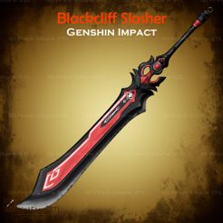 1.jpg Blackcliff Slasher From Genshin Impact - Fan Art 3D print model