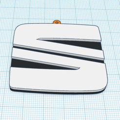 seat_tinkercad.png STL file SEAT key ring・Template to download and 3D print