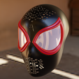 miles-2.png Spider-Man Across The Spiderverse Miles Morales Version 1 Faceshell and Lenses STL FILE