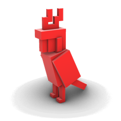 lorito-perspectiva.png STL file MINECRAFT PARROT・3D printing idea to download