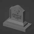 Headstone.Four-03.png Grave Markers, Set of 5 ( 28mm Scale )