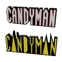 3.png Fichier STL LOGO/SIGNE MULTICOLORE 3D - Candyman (Deux Variations)・Plan à imprimer en 3D à télécharger