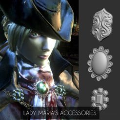 incollage_save.jpg Bloodborne - Conjunto de accesorios de Lady Maria de la Torre del Reloj Astral