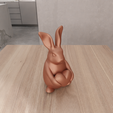 untitled4.png 3D Easter Bunny with Heart Decor as Stl File & Heart Art, Easter Gift, Bunny Rabbit, Heart Decor, 3D Print File, Easter Decor, Easter Rabbit