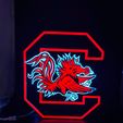 IMG_6538.jpg South Carolina Gamecocks Football Team Lightbox - Multi-Color 3D Design Files - pre-sliced for BambuLab Printers