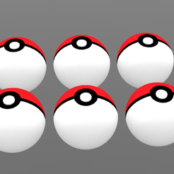 Pokéball x6 , 2.PNG 3D file Pokéball, Pokémon, Yunorga・3D printing design to download